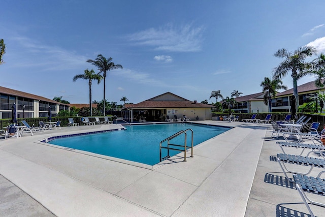 view of pool featuring a patio area