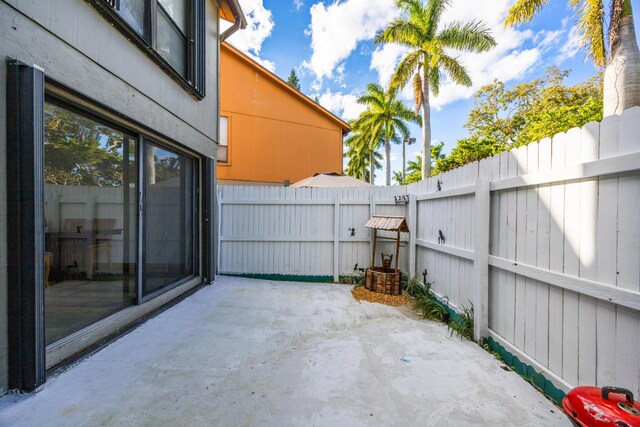 view of patio featuring a fenced backyard