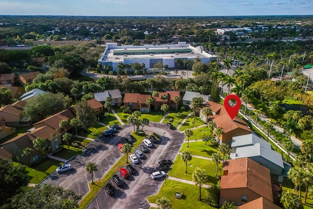 aerial view featuring a residential view