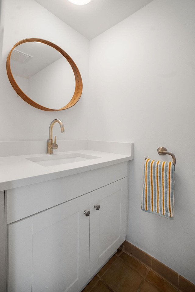 bathroom featuring vanity and tile patterned floors