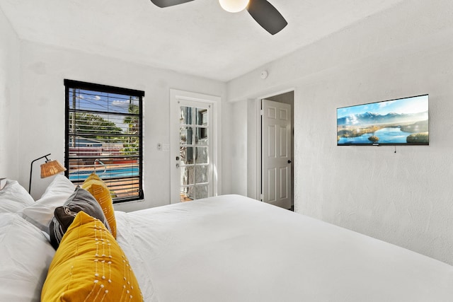 bedroom with ceiling fan