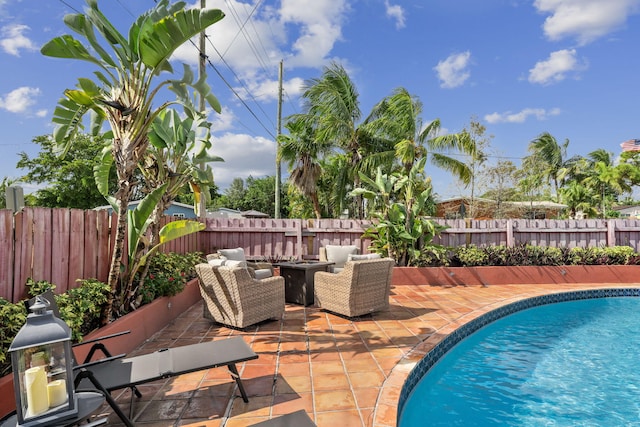 view of pool with a patio