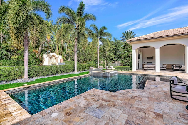 view of pool with a patio