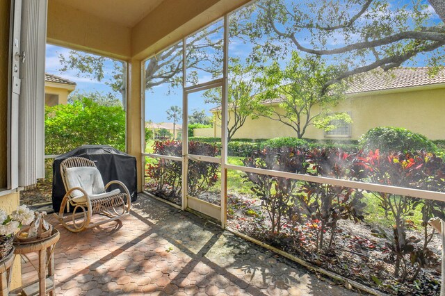 view of sunroom