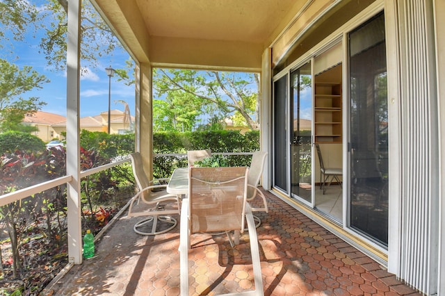 view of sunroom