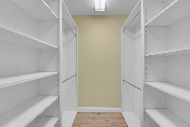 spacious closet featuring wood-type flooring