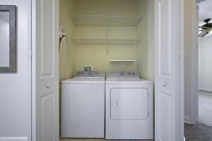 laundry room with laundry area and separate washer and dryer