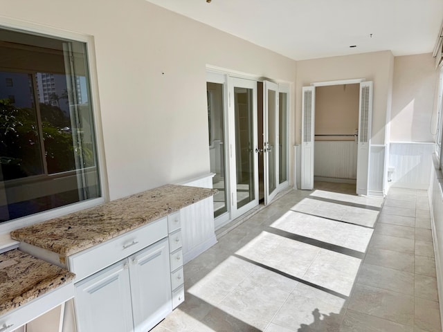 interior space with french doors