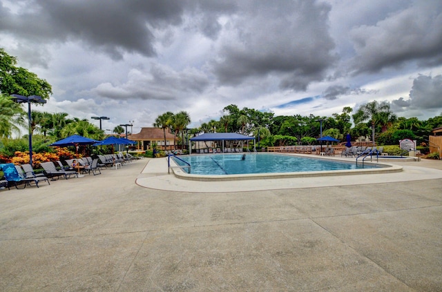 10088 Shadywood Pl, Boynton Beach, FL 33437 - community pool with a patio