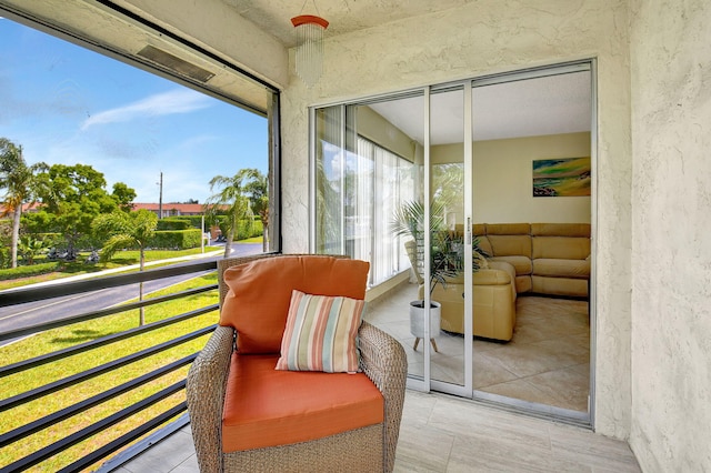 view of sunroom