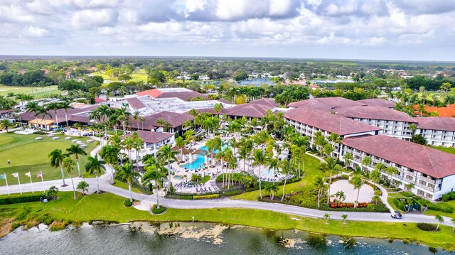 212 Club Dr, Palm Beach Gardens, FL 33418 - aerial view of a large body of water, a pool, and a golf course