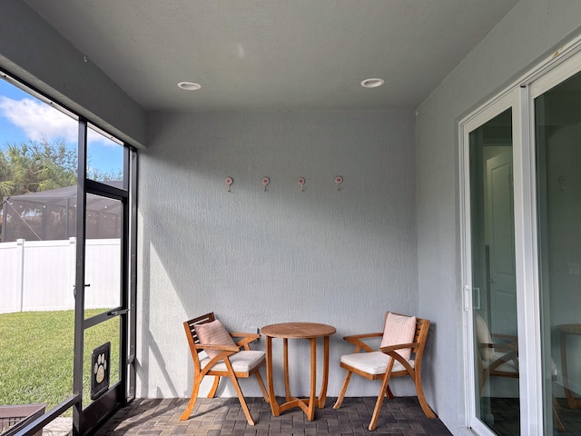 view of sunroom