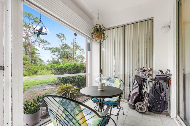 view of sunroom