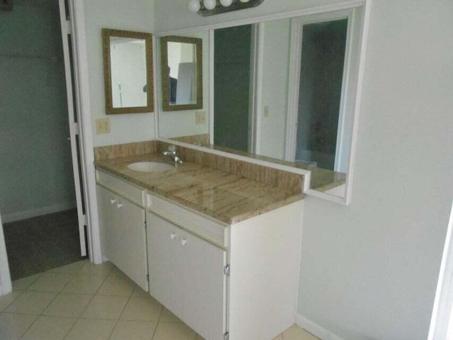 bathroom featuring vanity and tile patterned floors