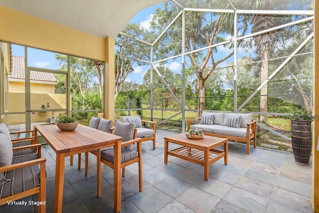 view of sunroom / solarium