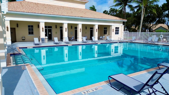 view of pool with a patio