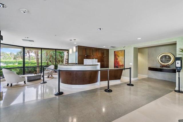 1800 S Ocean Blvd Unit 2A, Boca Raton, FL 33432 - welcome area with expansive windows and recessed lighting