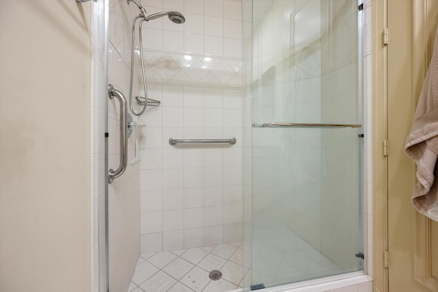 bathroom featuring walk in shower