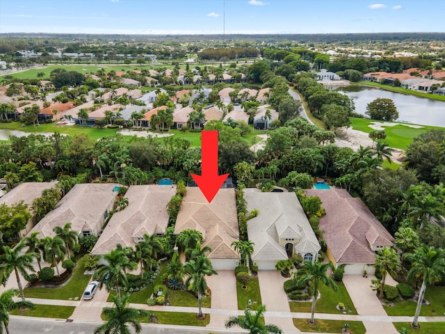 10592 Northgreen Dr, Lake Worth, FL 33449 - drone / aerial view featuring a water view