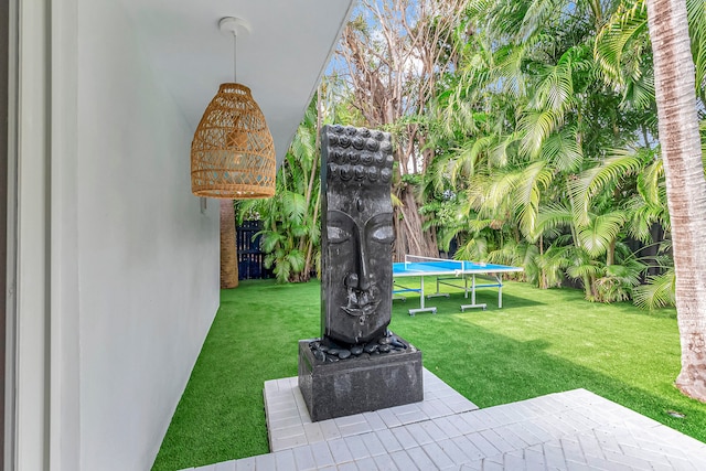 view of yard featuring a patio area