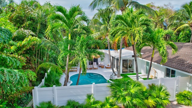 view of pool with a patio