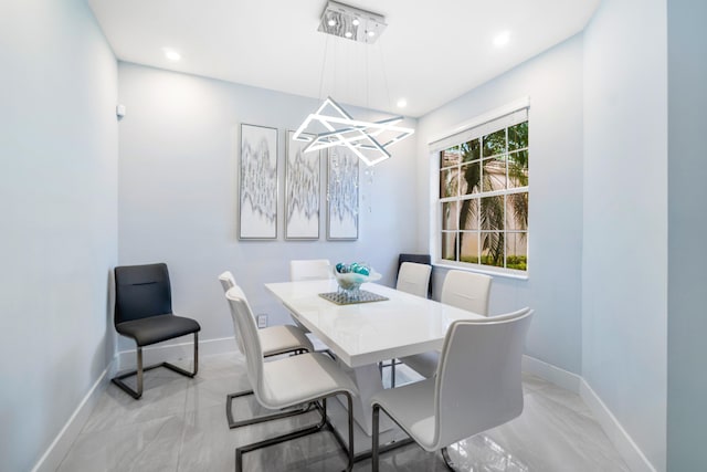 view of dining area