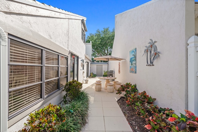 view of home's exterior featuring a patio