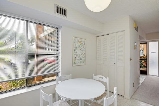 dining space with a wealth of natural light