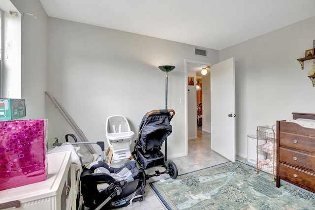 office space featuring light tile patterned floors