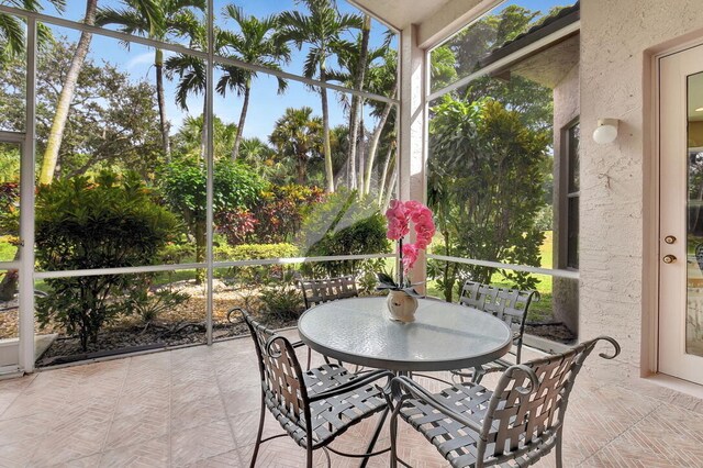 view of sunroom / solarium