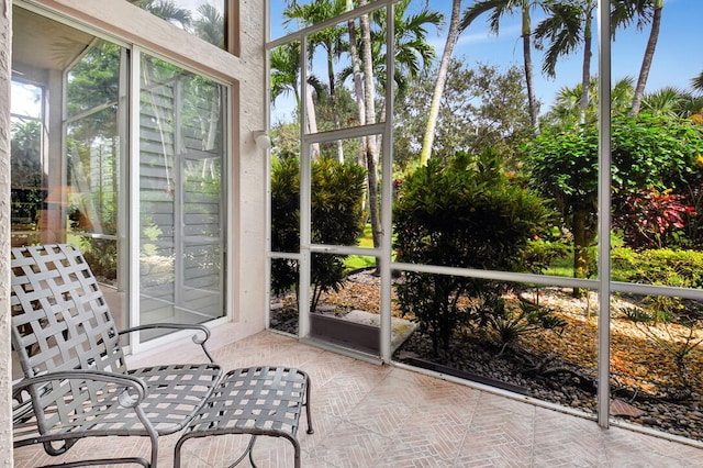 view of sunroom