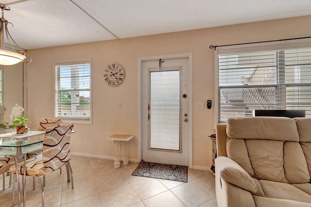 view of tiled entrance foyer