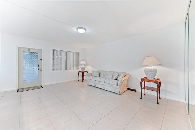 view of tiled living room