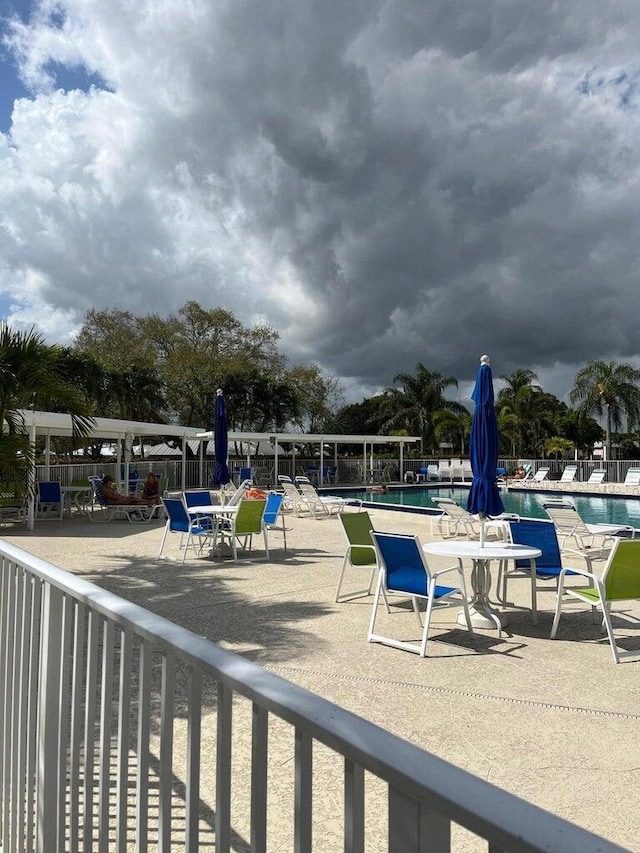 view of pool with a patio