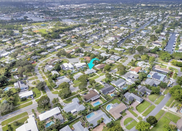 524 Lighthouse Dr, North Palm Beach, FL 33408 - aerial view of property and surrounding area featuring nearby suburban area