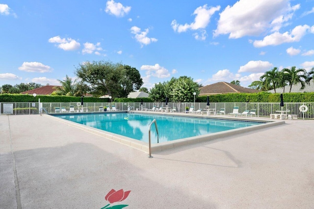 view of pool with a patio area