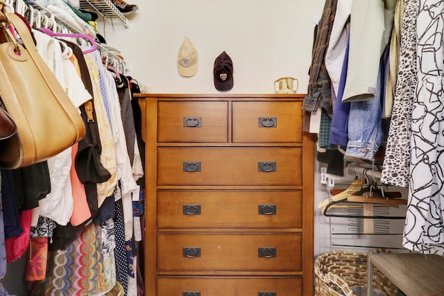 view of walk in closet