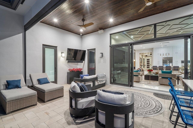 view of patio / terrace with ceiling fan