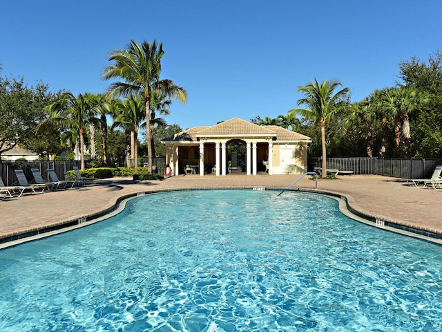 view of pool with a patio