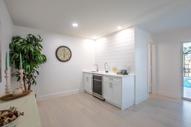 dining area with light wood-type flooring