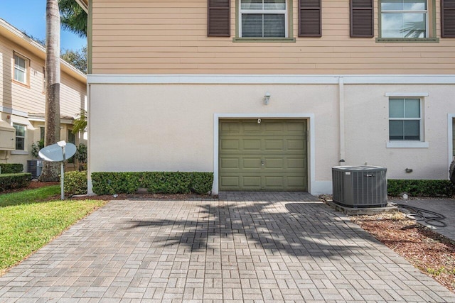 garage featuring central AC