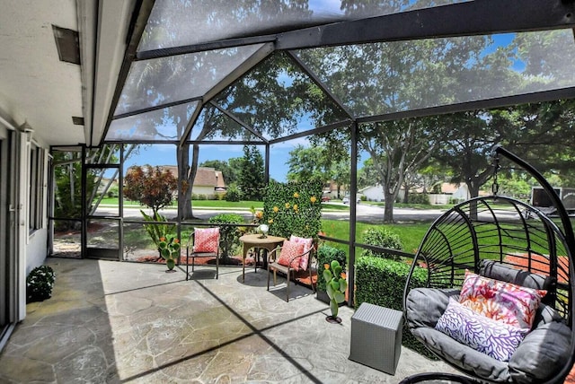 view of sunroom