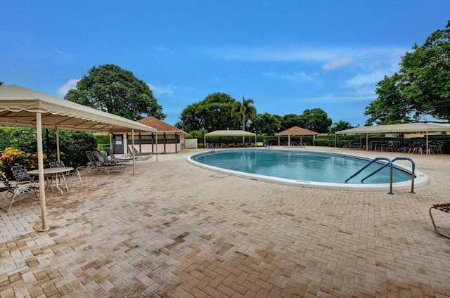 view of pool with a patio