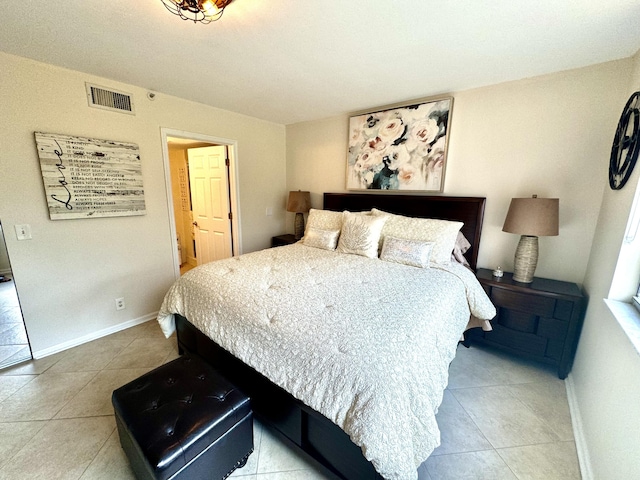 view of tiled bedroom