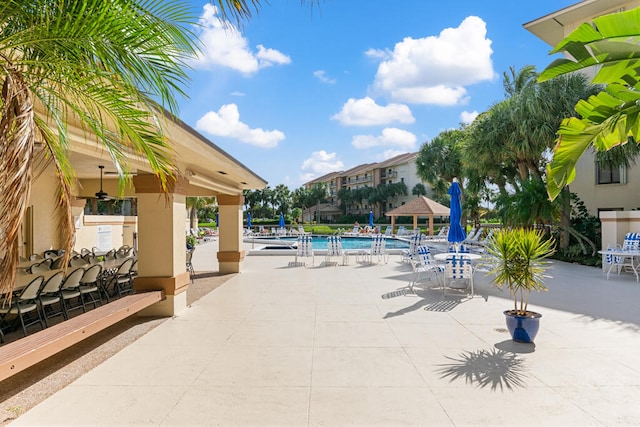 view of pool with a patio