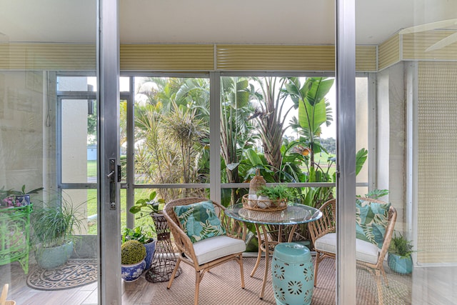 view of sunroom