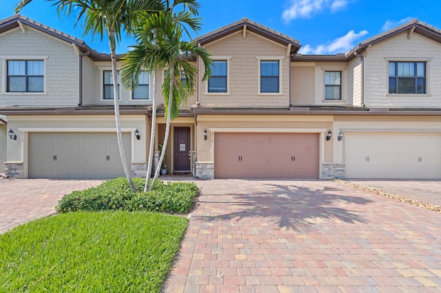 view of property with a garage