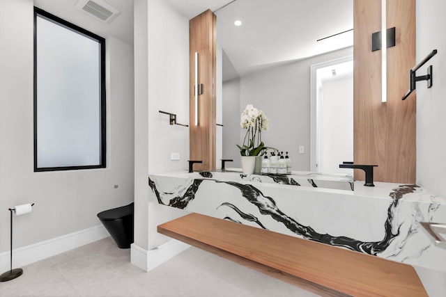5 S Beach Rd, Jupiter Island, FL 33455 - bathroom featuring double vanity and recessed lighting