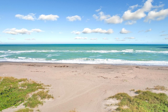 water view featuring a beach view