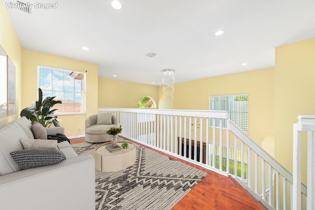 hall featuring hardwood / wood-style floors